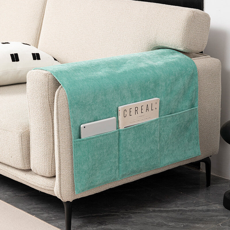 Chenille Anti-Scratch Sofa Armrest Cover Magazine
