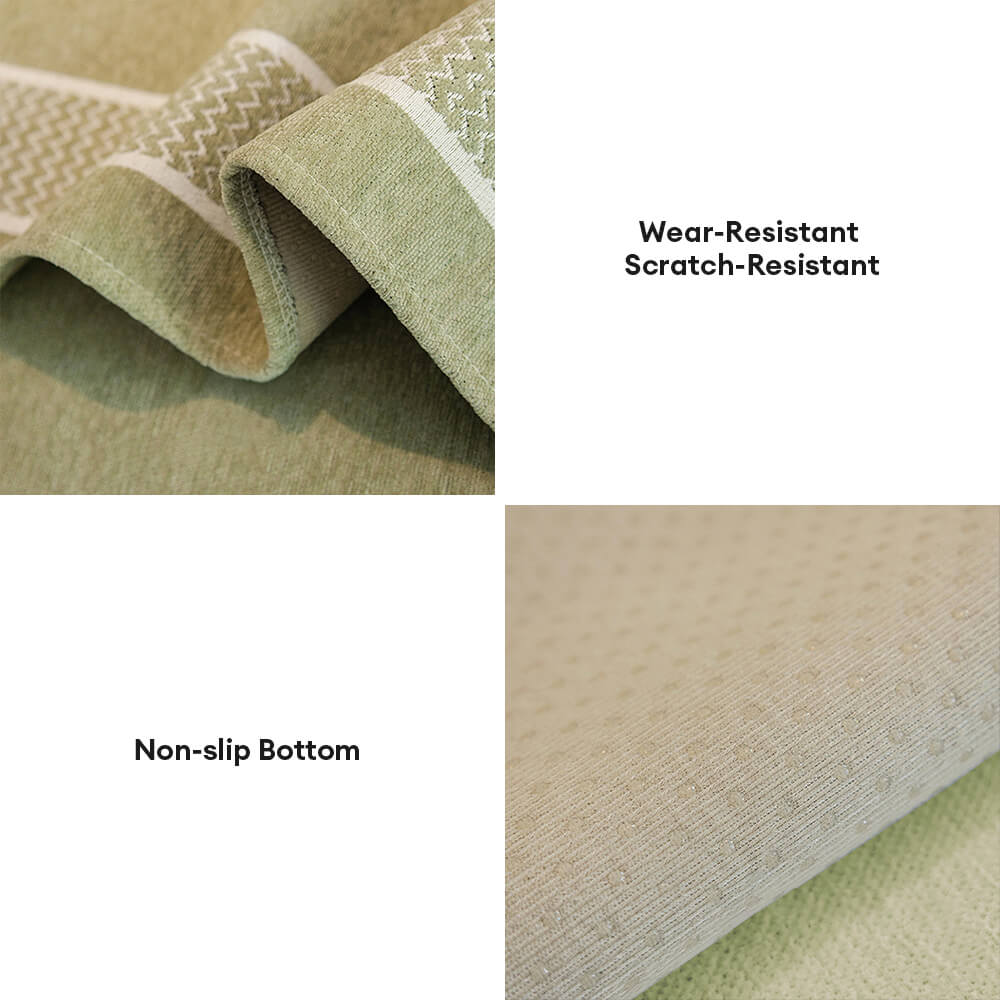 Chenille Jacquard Wide Edge Design Scratch-Resista