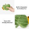 Plush Leaf-Shaped Squeaky Dog Toy - Funnyfuzzy Snu