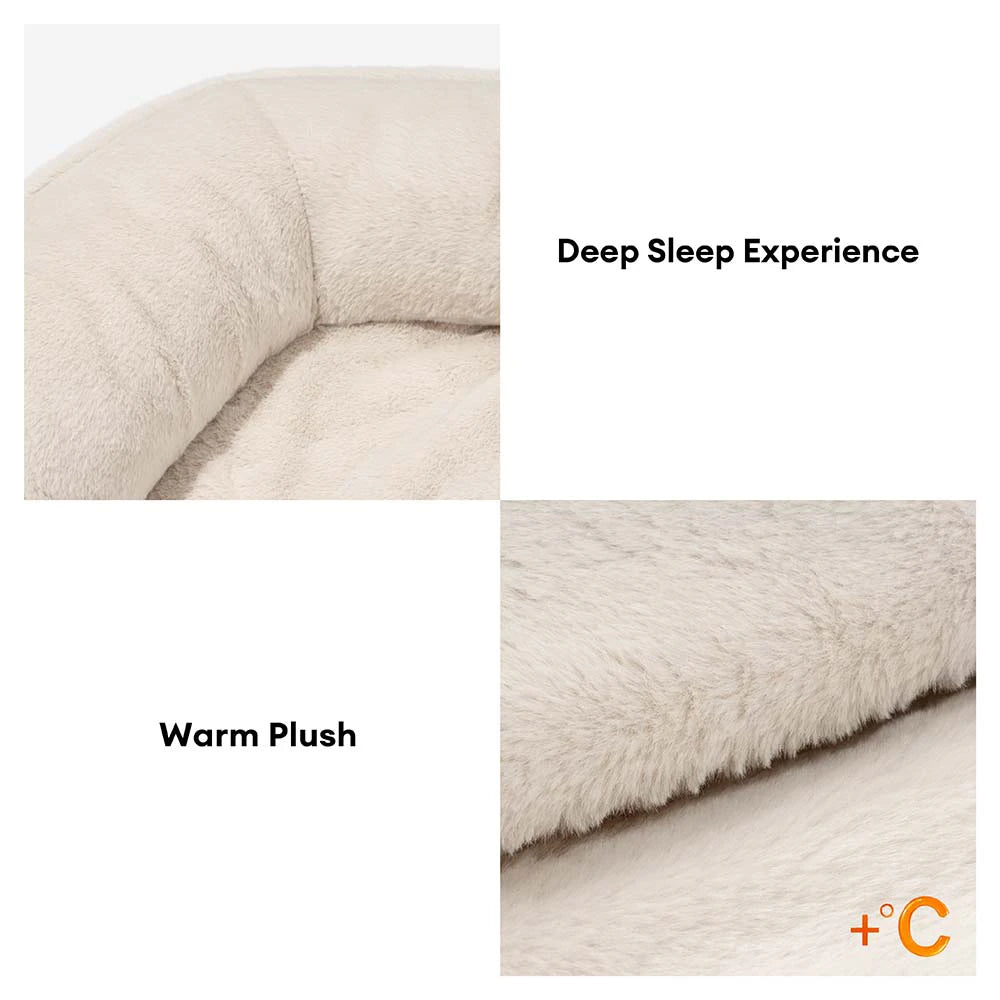 Deluxe Faux Leather & Plush Removable Orthopedic D