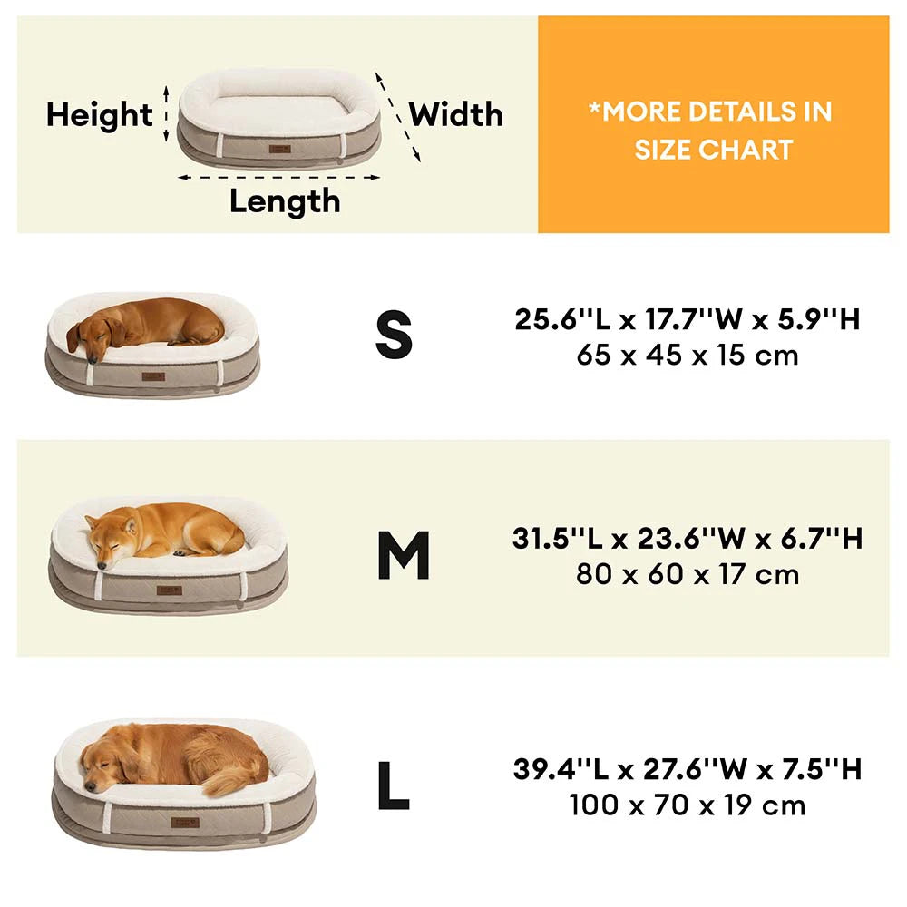 Deluxe Faux Leather & Plush Removable Orthopedic D
