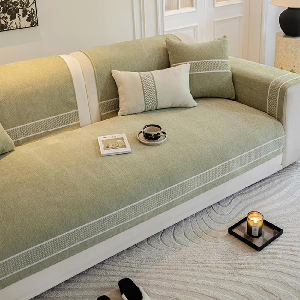 Chenille Jacquard Wide Edge Design Scratch-Resista