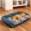 Large Washable Fluffy Cozy Bolster Dog Sofa Bed-De