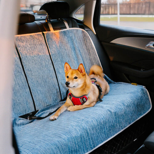 Waterproof Striped Chenille Pet Car Seat Protector