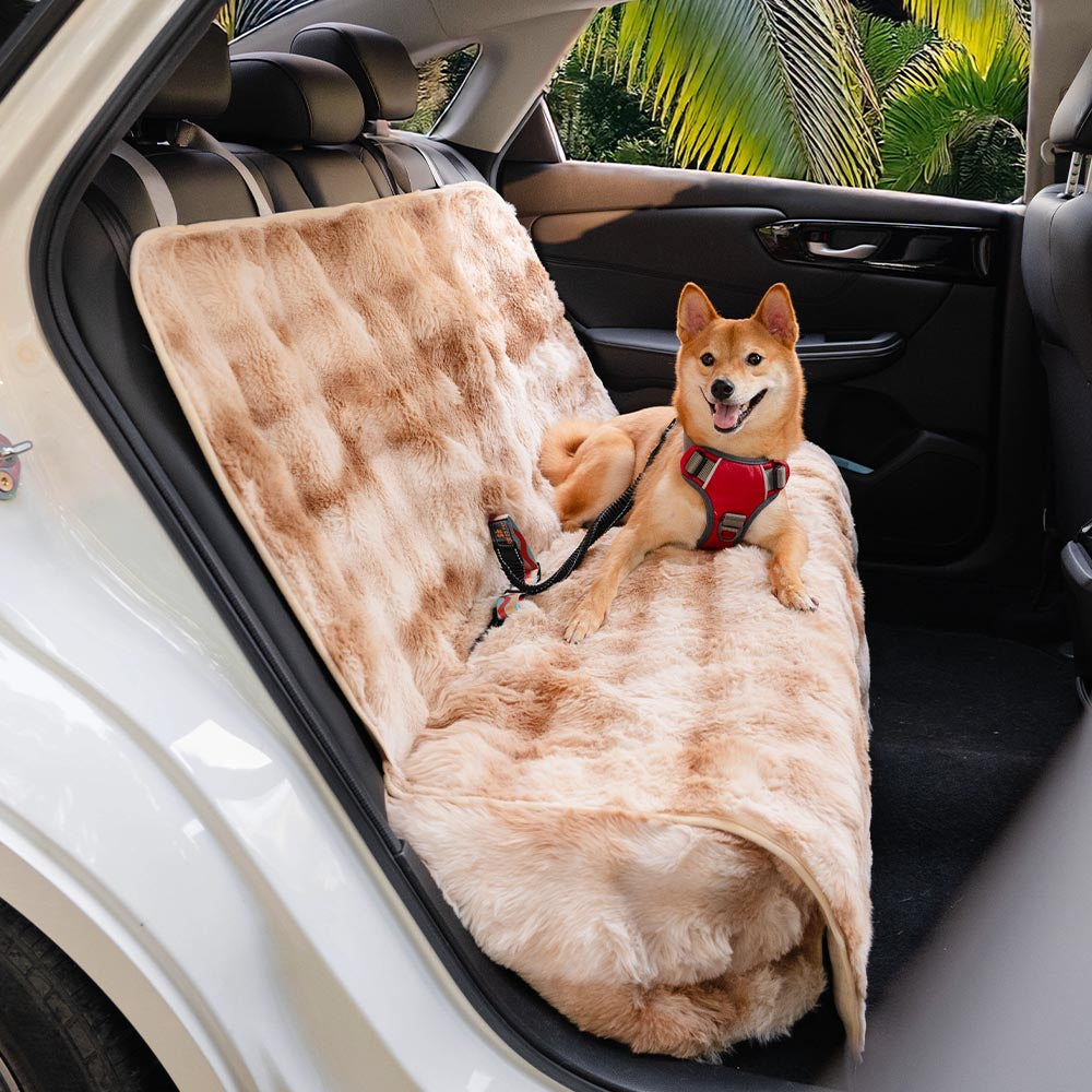 Fluffy Cozy Calming Pet Blanket Car Seat Protector