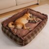 Classic Luxury Floral Washable Cozy Bolster Dog Pi