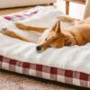 Large Classic Check Headrest Rectangle Calming Dog