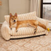 Trendy Striped Faux Lambswool Double Layer Dog & C