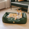 Luxury Faux Leather Waterproof Removable Dog Sofa 