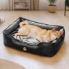 Luxury Faux Leather Waterproof Removable Dog Sofa 
