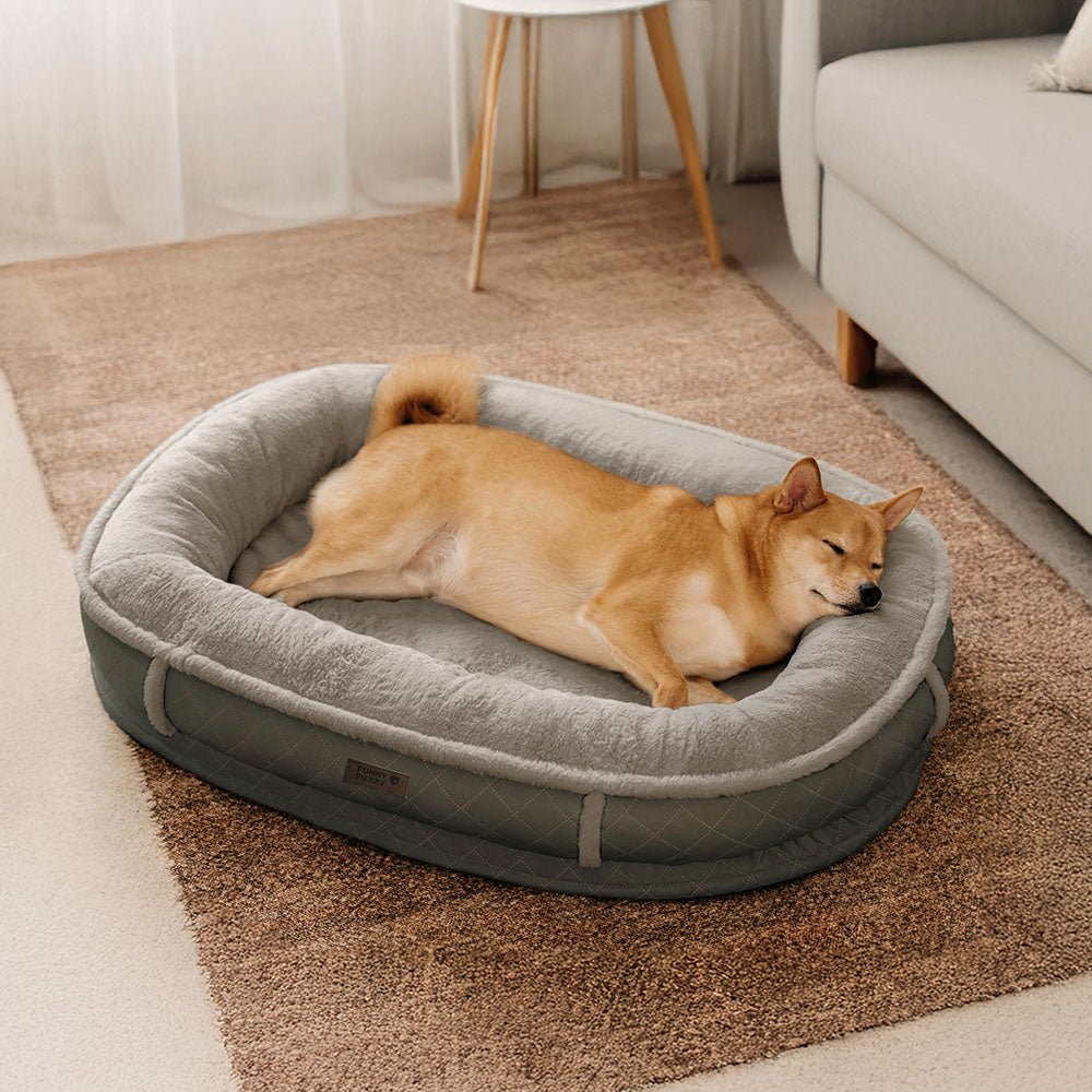Deluxe Faux Leather & Plush Removable Orthopedic D