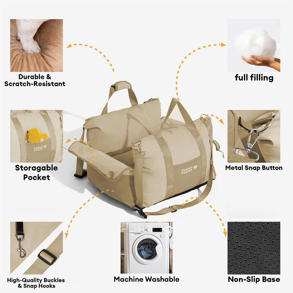 Waterproof Breathable Dog Booster Car Seat- Pup Ro