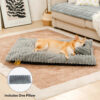 Plush Fluffy Thick Comfort Calming Dog Bed with Pi