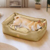 Luxury Faux Leather Waterproof Removable Dog Sofa 