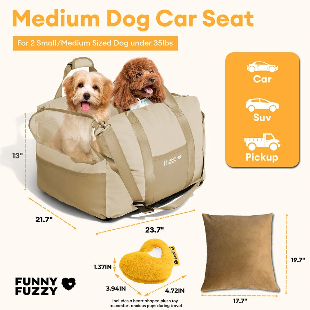 Waterproof Breathable Dog Booster Car Seat- Pup Ro