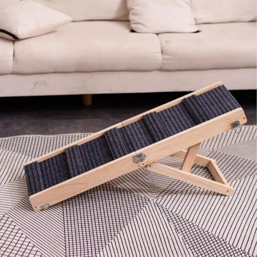 Wooden Dog Ramp 4 Levels Height Adjustable Foldabl