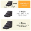 Adjustable Non-Slip Washable Soft Dog Stairs with 