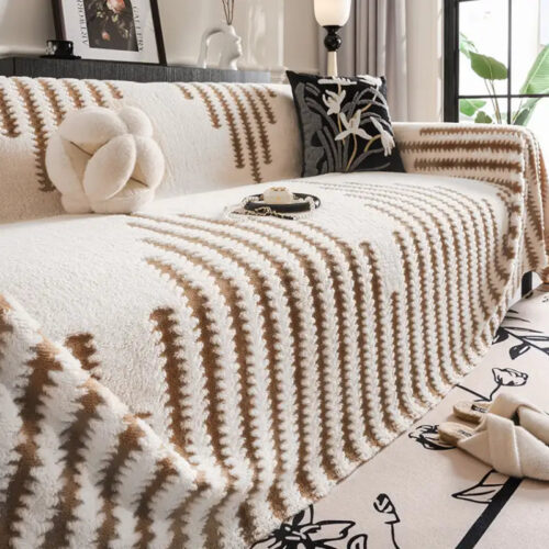 Homely Plush Sofa Cozy Anti-scratch Full Coverage 