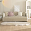 Minimalist All-Season Solid Cotton Geometric Quilt