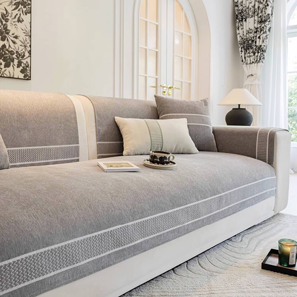 Chenille Jacquard Wide Edge Design Scratch-Resista