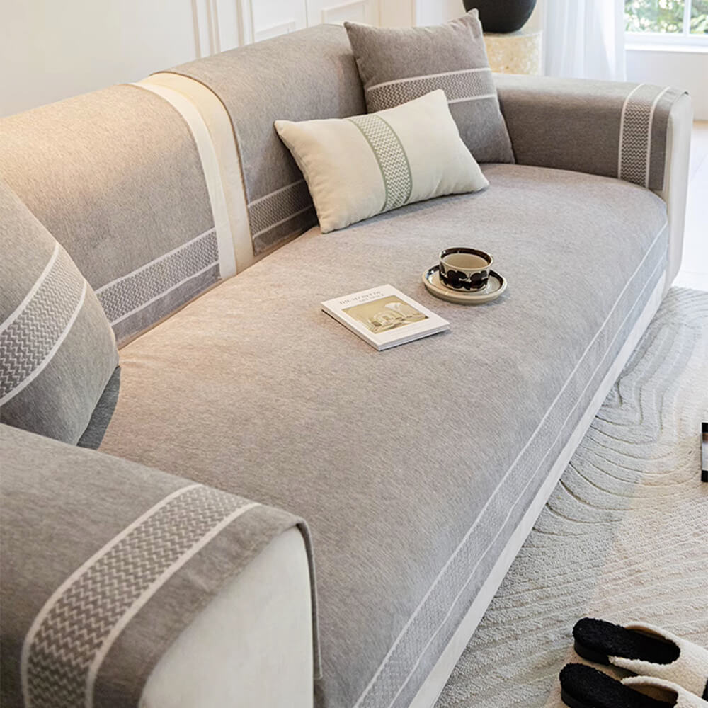 Chenille Jacquard Wide Edge Design Scratch-Resista