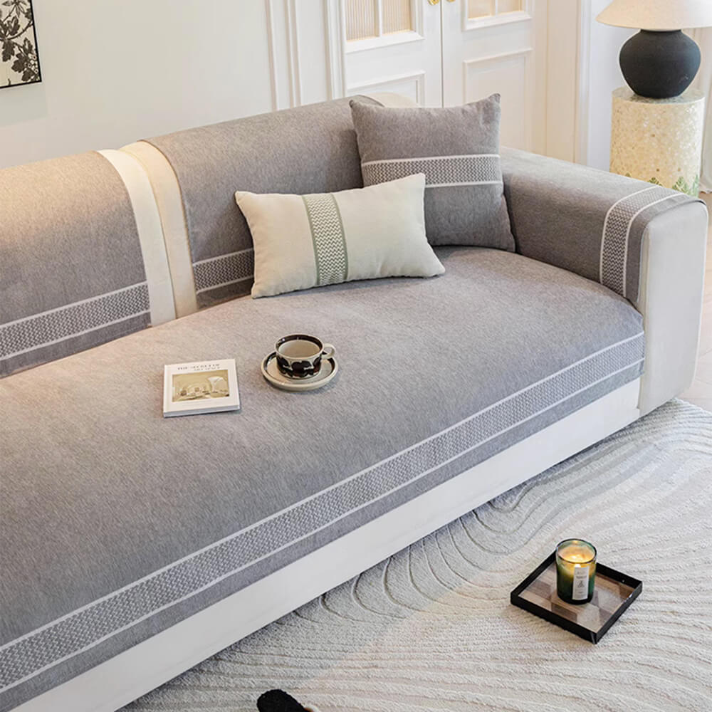 Chenille Jacquard Wide Edge Design Scratch-Resista