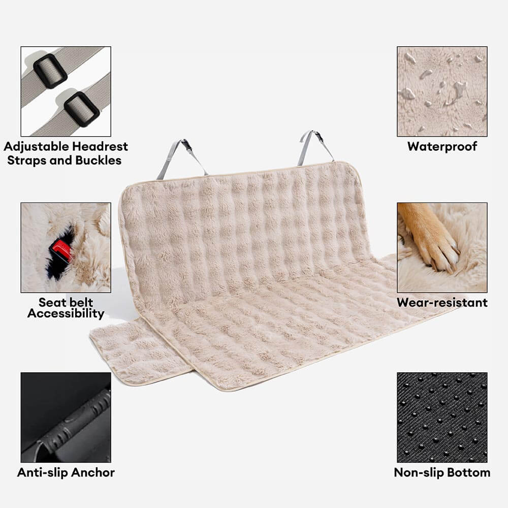 Fluffy Cozy Calming Pet Blanket Car Seat Protector
