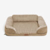Fluffy Plush Orthopedic Washable Bolster Dog Bed -