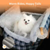 3 in 1 Fluffy Warmth Safe Dog Booster Car Seat Bed