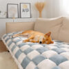 All-Season Plaid Pet Mat Scratch-Resistant Protect