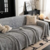 Bowknot Jacquard Plush Multifunctional Sofa Blanke