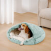 Calming Plush Semi-Enclosed Pet Nest Pita Bed For 