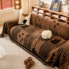 Cartoon Paw Print Chenille Anti-Scratch Throw Couc