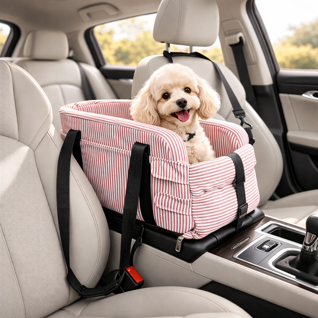 Stylish Plaid Portable Travel Dog Car Safety Seat