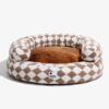 Classic Argyle Washable Bolster Donut Dog Bed - Co