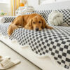 Classic Checkerboard Plush Comfortable Scratch-Res