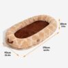 Classic Fluffy Super Large Donut Human Dog Bed - C