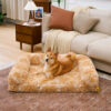 Classic Plaid Orthopedic Bolster Dog Sofa Bed - Co