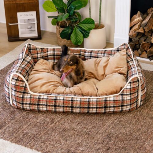 Classical Retro Plaid Removable Bolster Calming Do