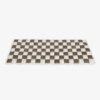 Cream-colored Large Plaid Square Fuzzy Pet Dog Mat
