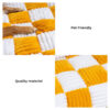 Cream Square Plaid Cozy Dog Mat Furniture Protecto