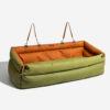 Large Deluxe Faux Leather Dog Car Seat Booster Bed