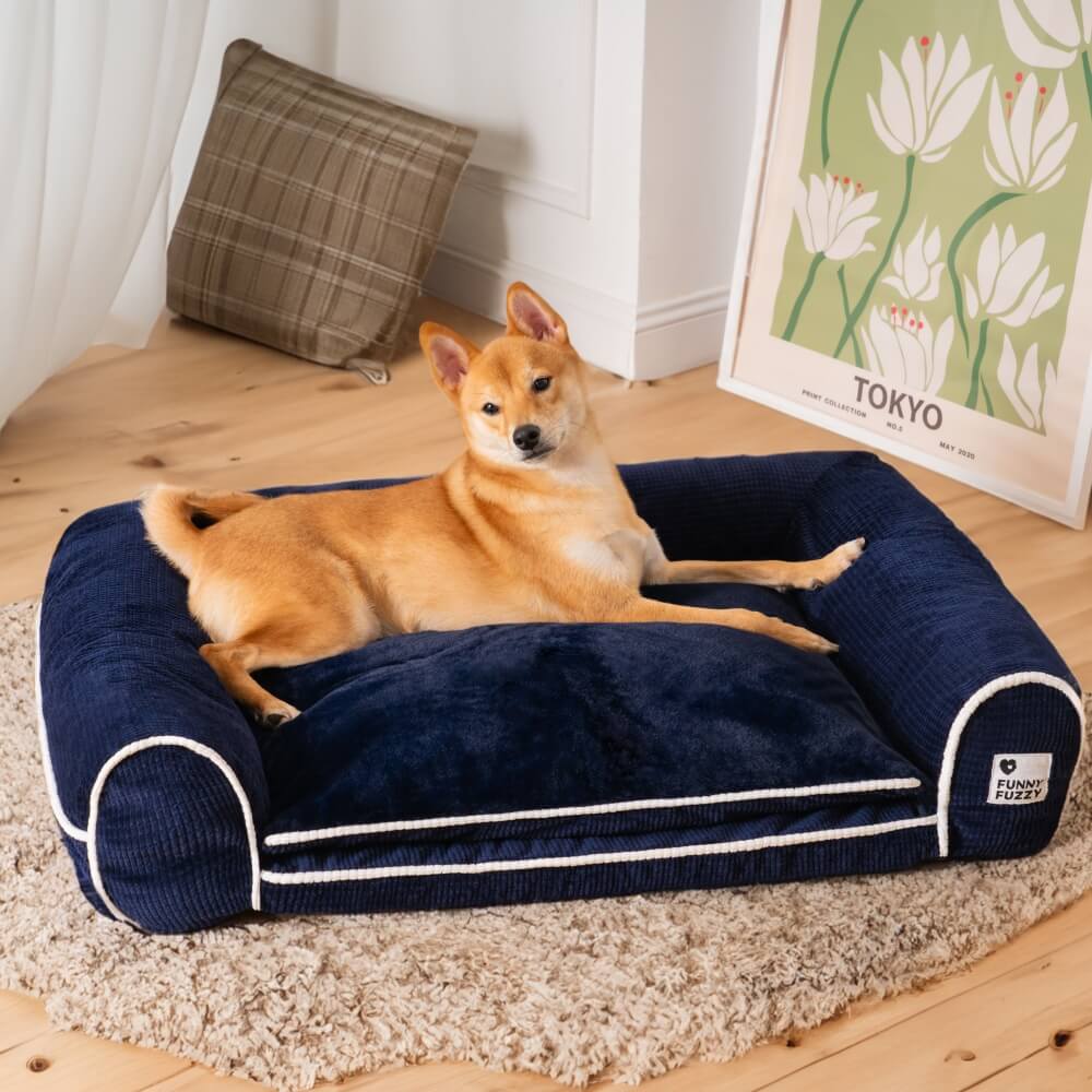 Deluxe Flannel Double-Layer Orthopedic Dog Sofa Be