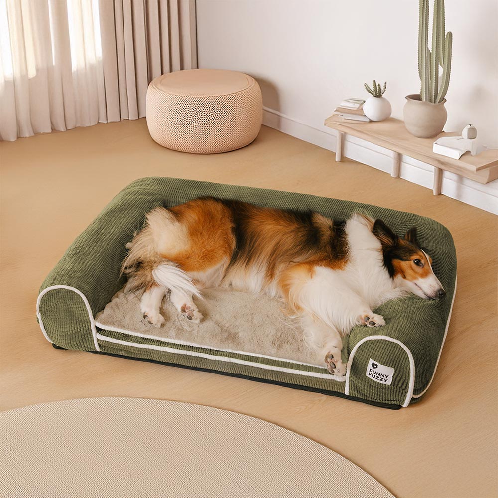 Deluxe Flannel Double-Layer Orthopedic Dog Sofa Be
