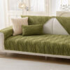 Elegant Grey Textured Non-Slip Thick Plush Couch C