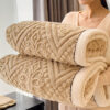 Baroque Style Embossed Milk Velvet Soft Fleece Bla