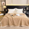 Baroque Style Embossed Milk Velvet Soft Fleece Bla