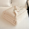 Baroque Style Embossed Milk Velvet Soft Fleece Bla