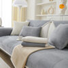 Classic Striped Square Plush Couch Cover