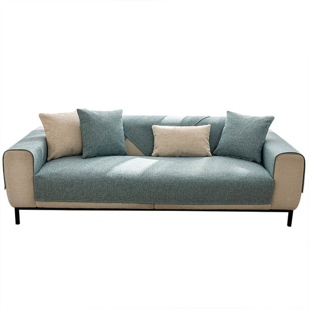 Minimalist Solid Color Breathable Faux Linen Couch